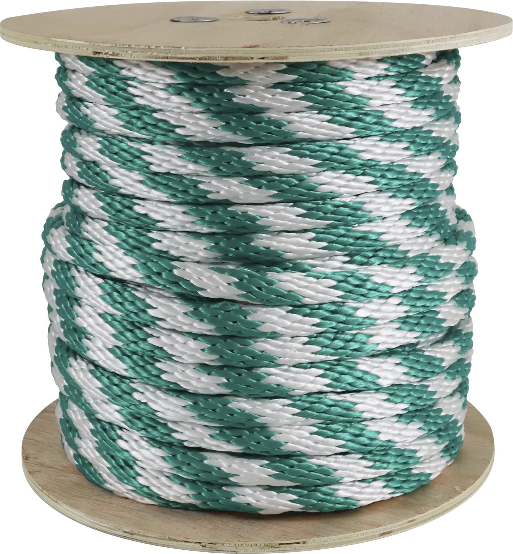 Solid Braided Poly - Green/White